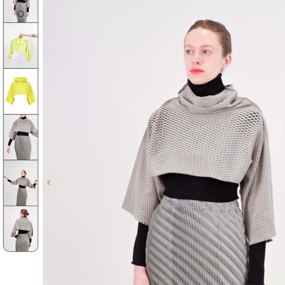 *NWT* Issey Miyake Seed Mesh AP Crop Top in Yellow